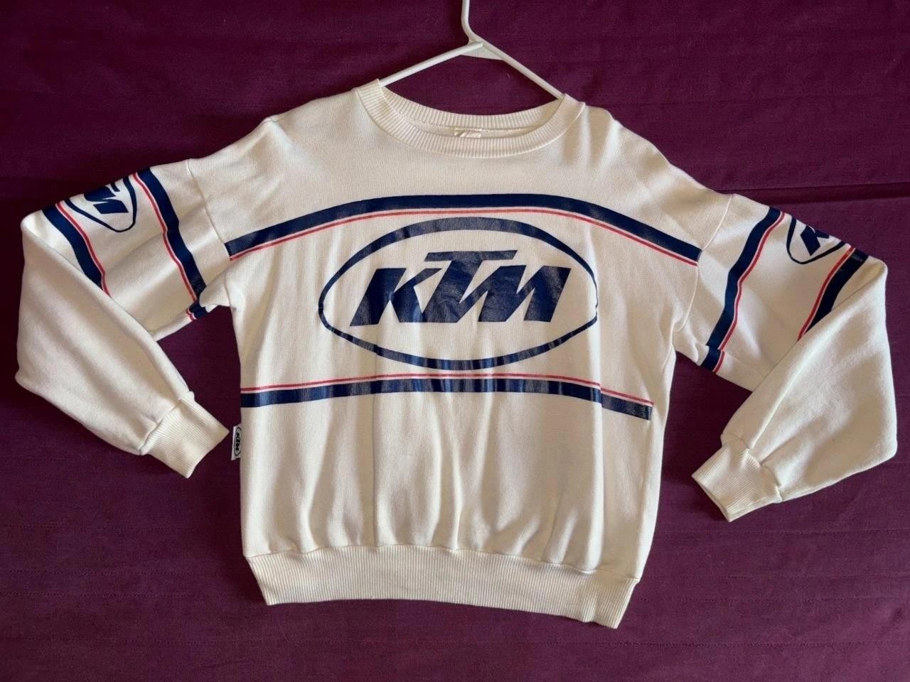 KTM Racing Sweater LS M sweatshirt vtg Italy motocross 80s moto-x ahrma