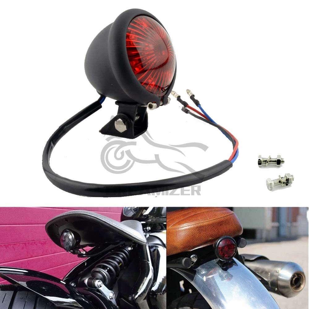 Motorcycle LED Rear Tail Light Brake Lights For Harley Cafe Racer Bobber Chopper