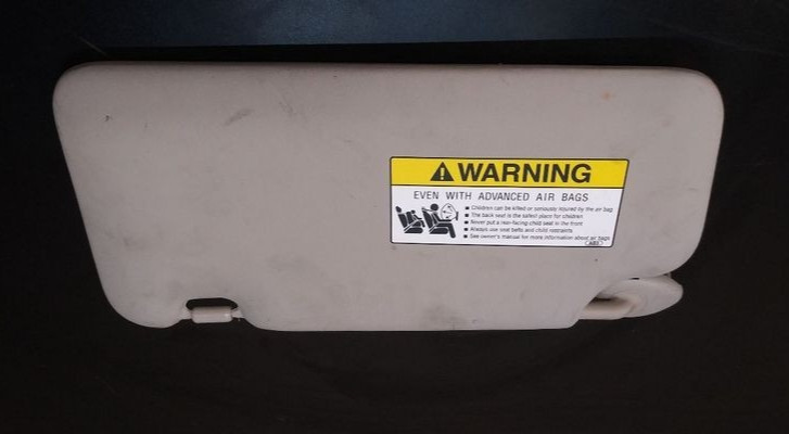 2015 - 2020 Honda Fit Left Driver Side Sun Visor Gray OEM 2015 - 2020 Honda Fit Left Driver Side Sun Visor Gray OEM
