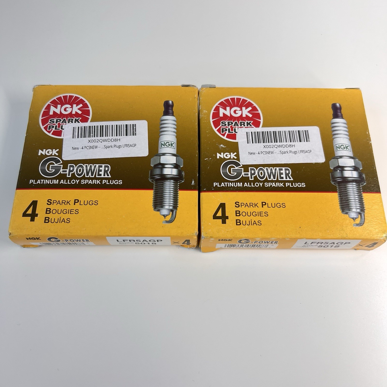NGK G-Power LFR5AGP 5018 Platinum Spark Plugs Set of 8 (2 Boxes x 4) New