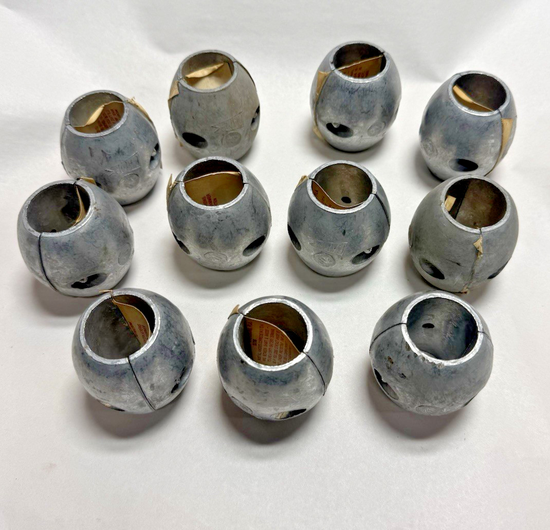 CAMP 1-1/4 ZINCS SHAFT BARREL COLLAR ANODES HARDWARE NOS Surplus 1 Lot 12 CAMP 1-1/4 ZINCS SHAFT BARREL COLLAR ANODES HARDWARE NOS Surplus 1 Lot 12