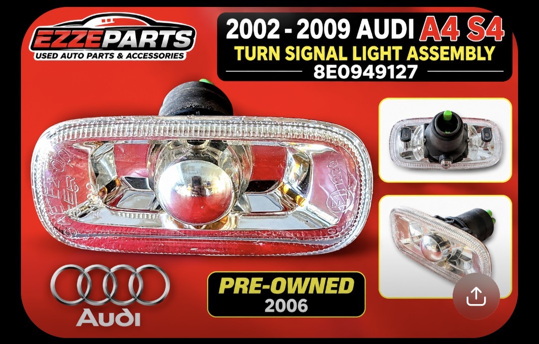 2002-2009 Audi A4 S4 Turn Signal Light Assembly 8E0949127 Pre-owned 2006