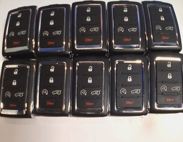 LOT OF 10 OEM JEEP SMART KEY FOB REMOTES M3NWXF0B1 5 BUTTONS