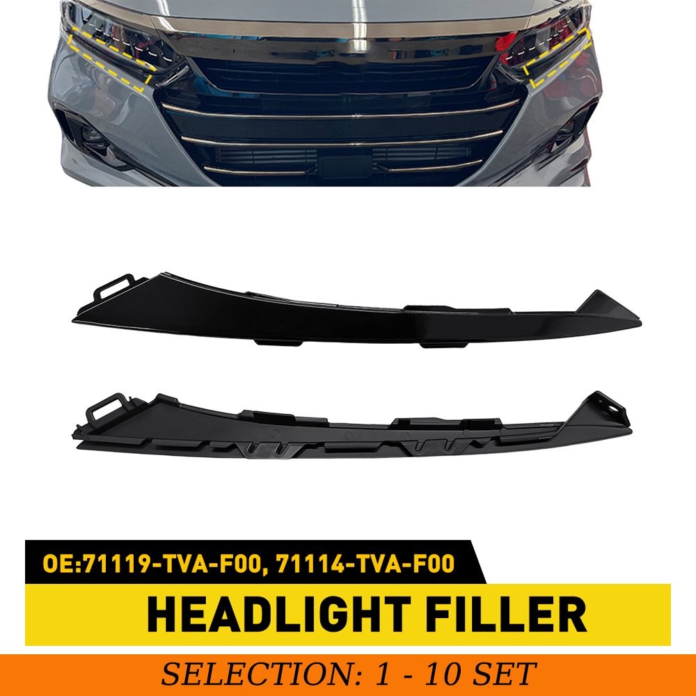 2-20x Headlight Grille Lower Molding Trim Left&Right For 2021-2022 Honda Accord