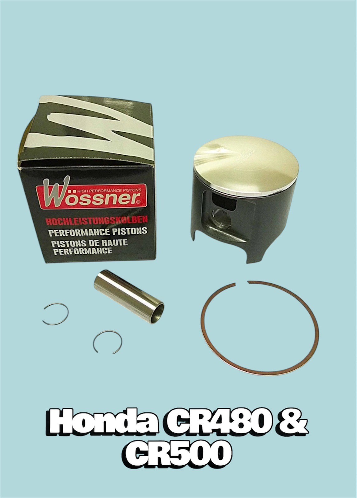 Honda  CR500 CR480 CR 500 CR480 8229 Wossner Piston Kit 1982 - 2004  NEW