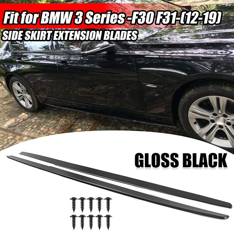 FOR 12~18 BMW F30 F31 3 SERIES M SPORT STYLE SIDE SKIRTS EXTENSION SPLITTER LIP