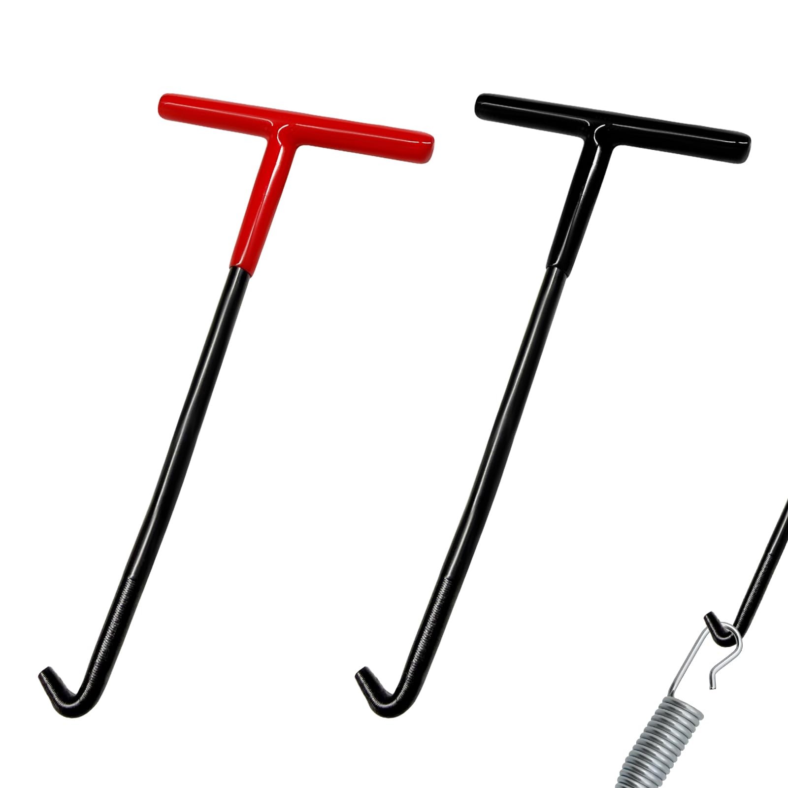 2PCS Exhaust Spring Puller Tool, TShaped Handle Spring Installer Hook