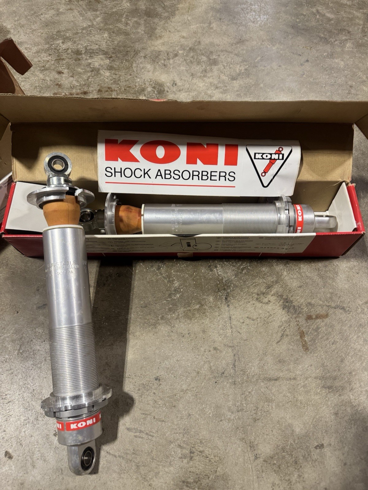 NOS Pair KONI 8216-1908 SPA1 Aluminum Adjustable Drag Racing Coilover Shocks