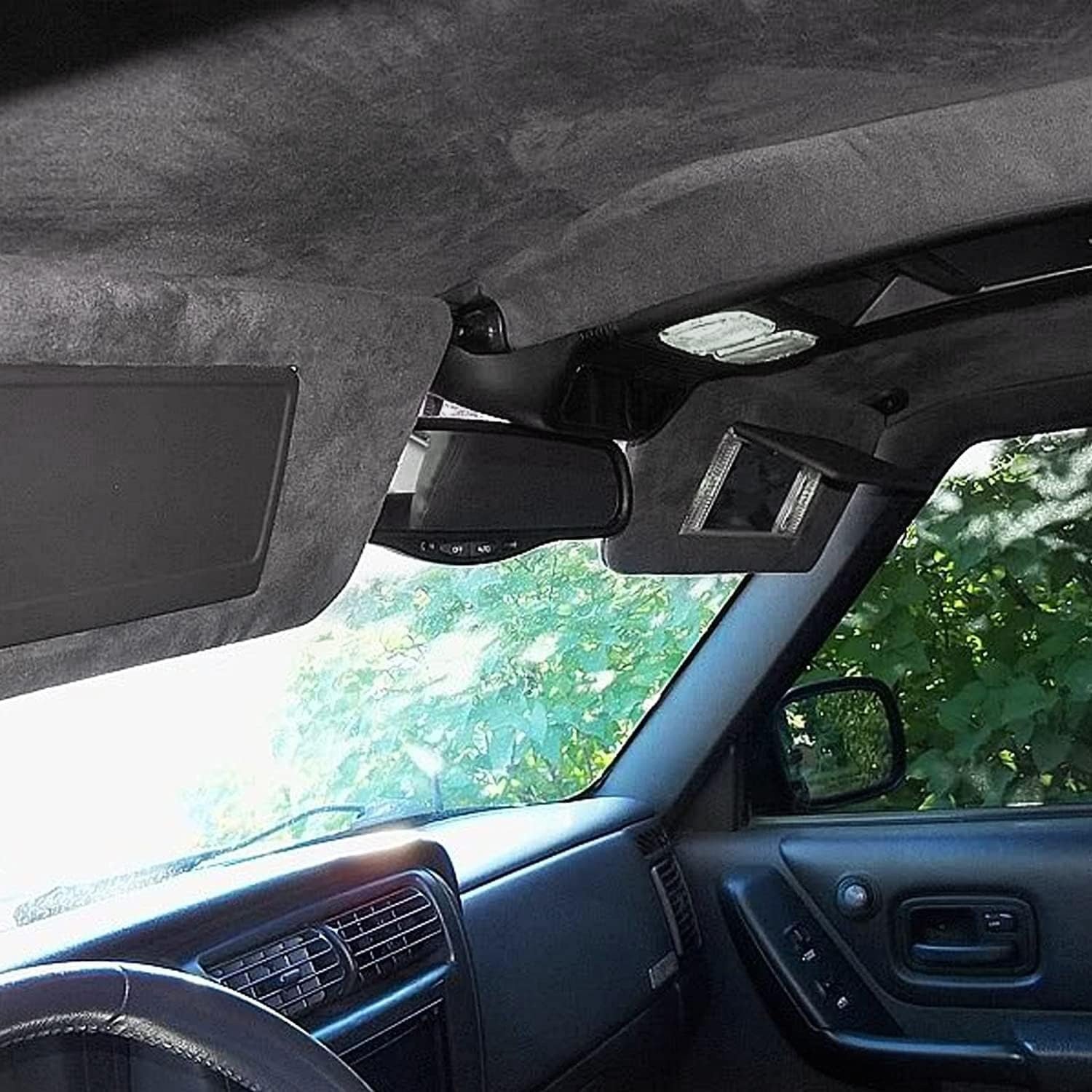 Grey Suede Headliner Fabric Material 80\