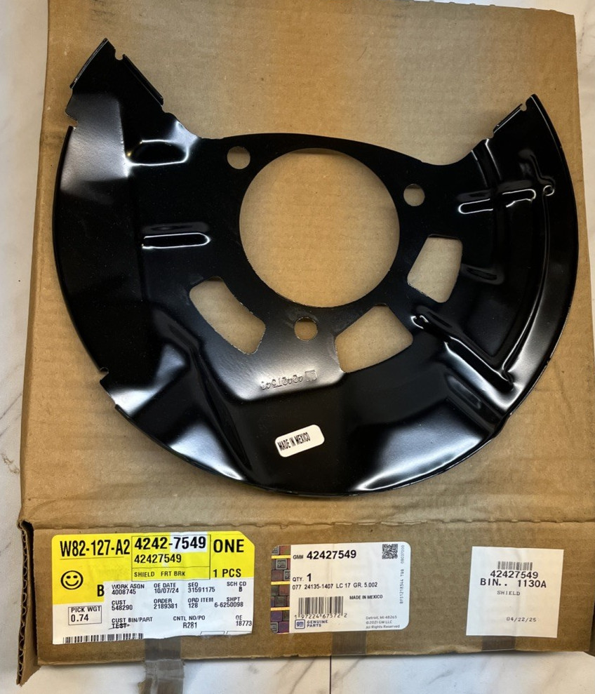 Brand New 17-23 Bolt Front Passenger Side Splash Shield Genuine GM OEM 42427549 Brand New 17-23 Bolt Front Passenger Side Splash Shield Genuine GM OEM 42427549
