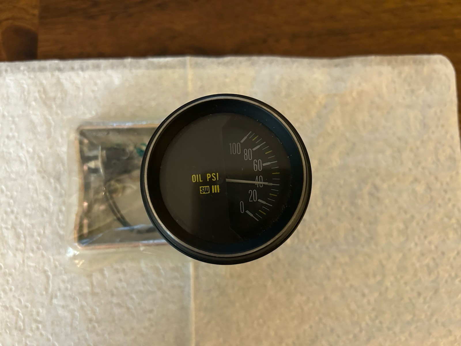 NOS Stewart Warner Stage 3 Oil Pressure Gauge  Stage III