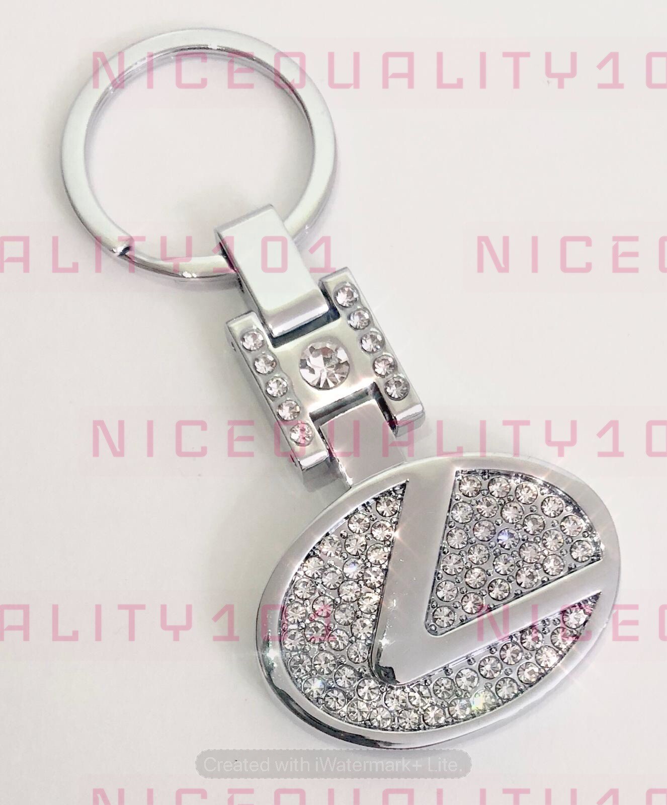 Lexus Double Sided Metal Keychain Made with Swarovski Crystals Lexus Double Sided Metal Keychain Made with Swarovski Crystals