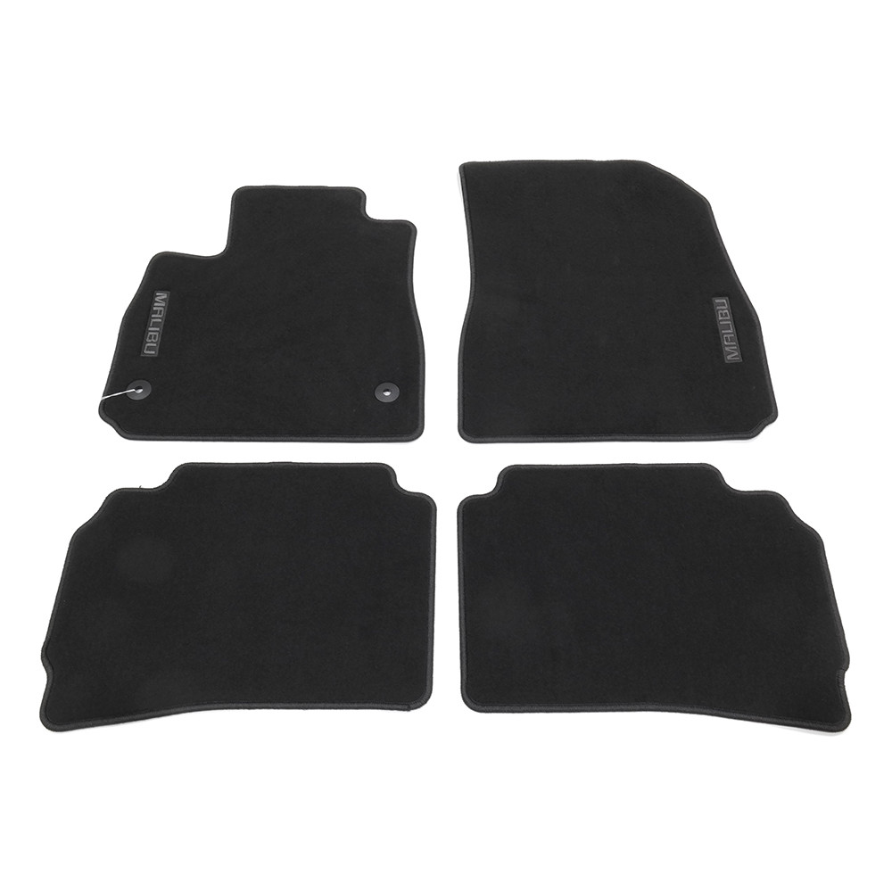 OEM NEW 2016-2025 Malibu Carpet Floor Mats Front & Rear Black w/ Logo 23271403