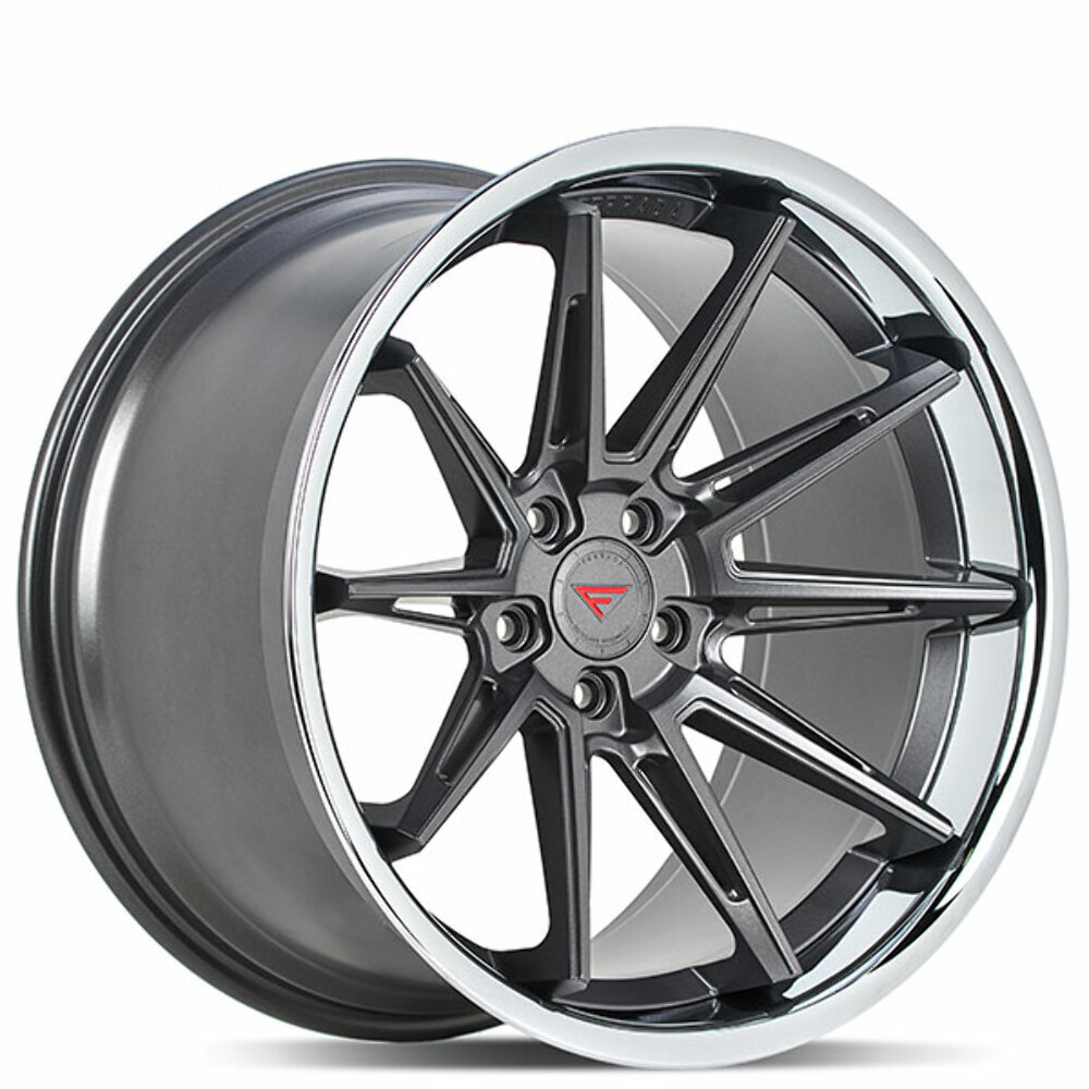 Ferrada CM2 19x8.5, 5x114, ET35, Matte Graphite / Chrome Lip