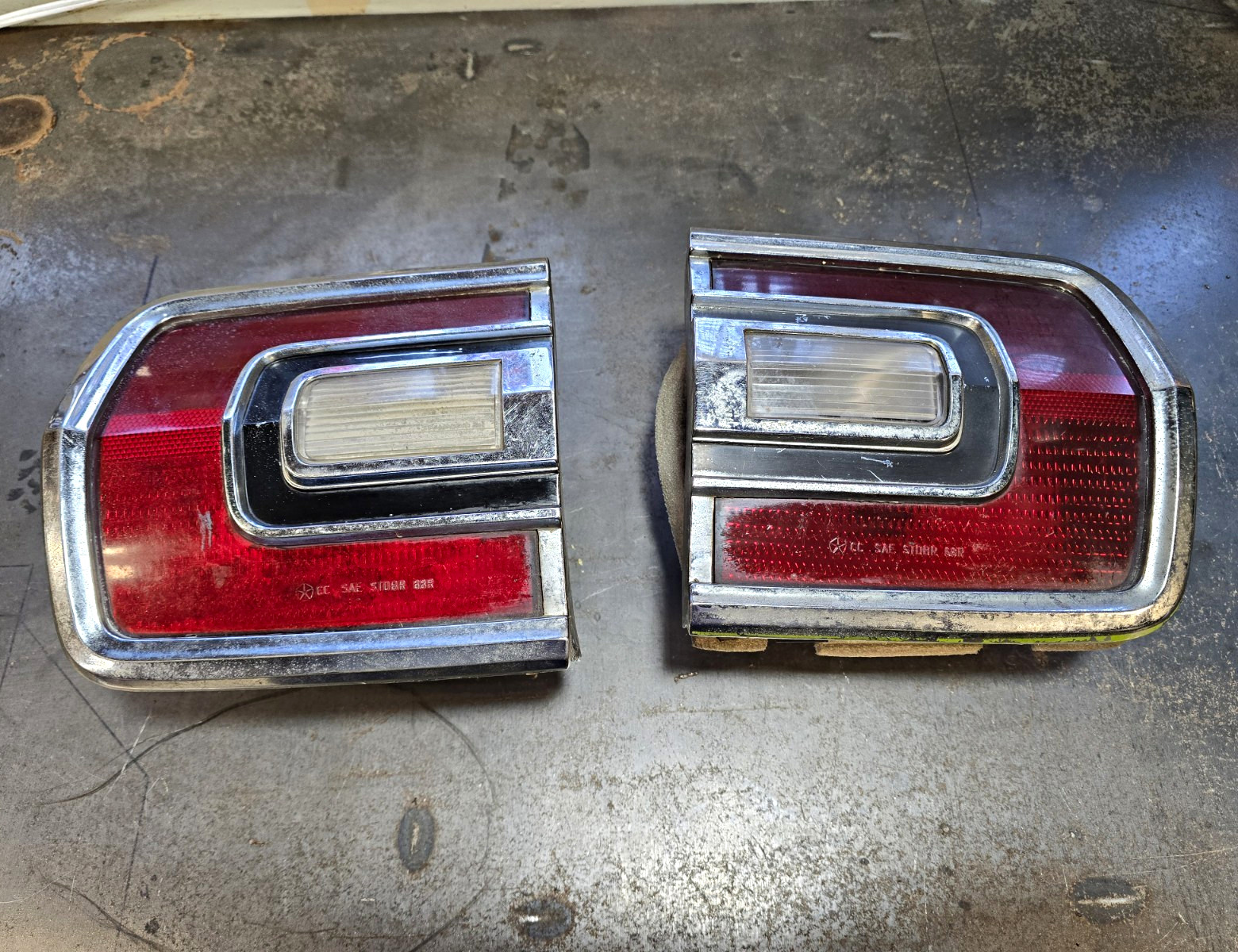 1968 Plymouth Road Runner GTX Satellite OEM Taillights Assemblies Pair