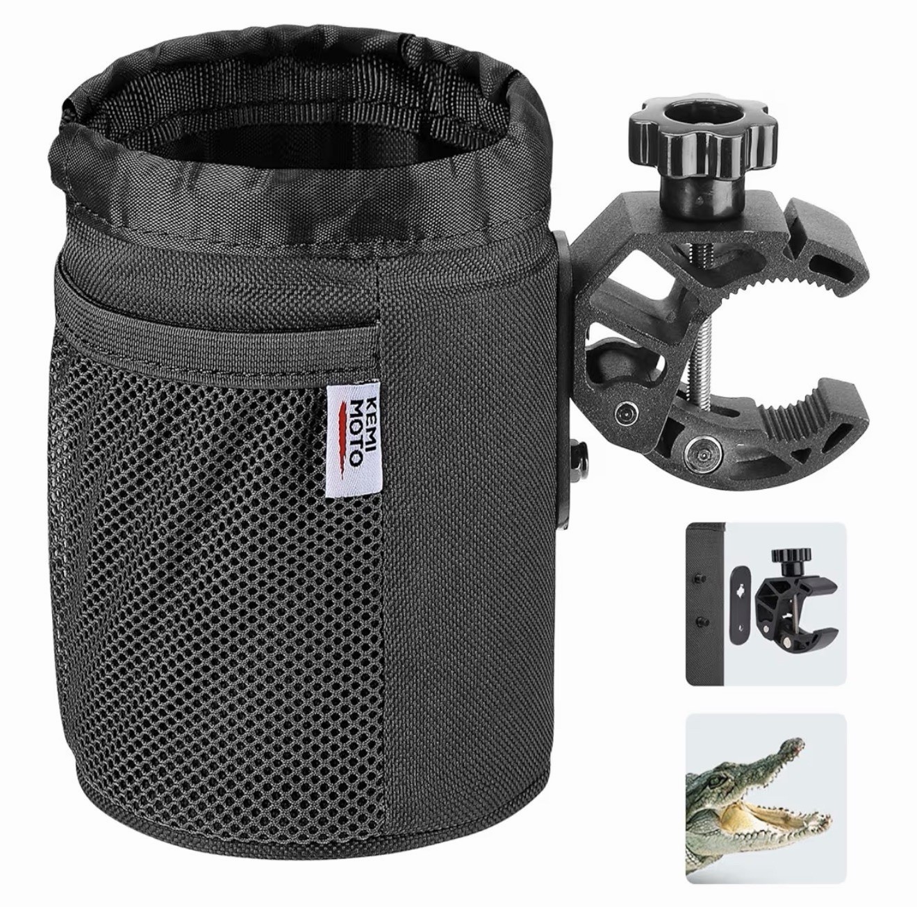 Motorcycle Cup Holder, Oxford Fabric Motorcycle Drink Holder with 0.6\