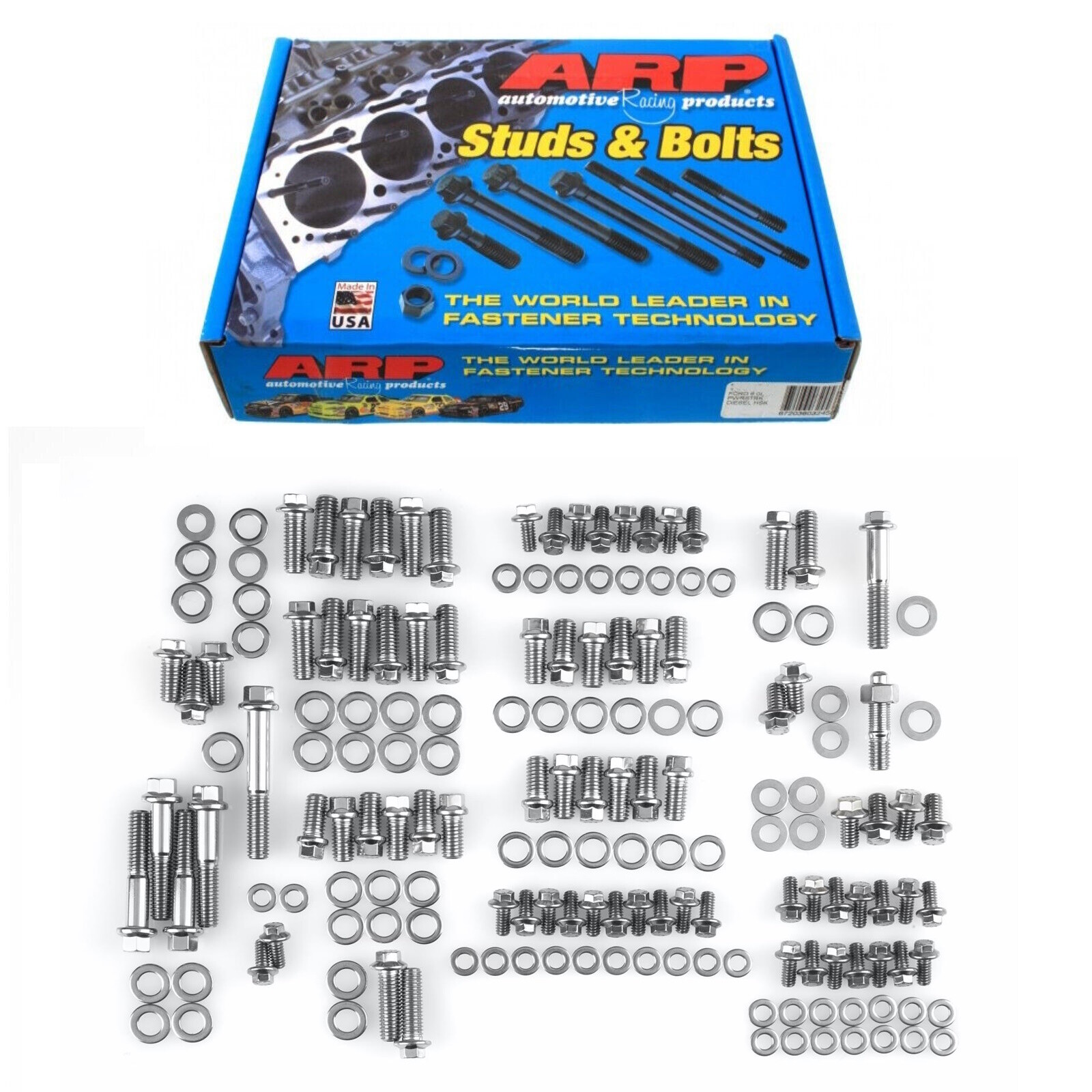 ARP 535-9601 Polished Stainless Steel Engine Bolt Kit for Chevy BBC 396 454