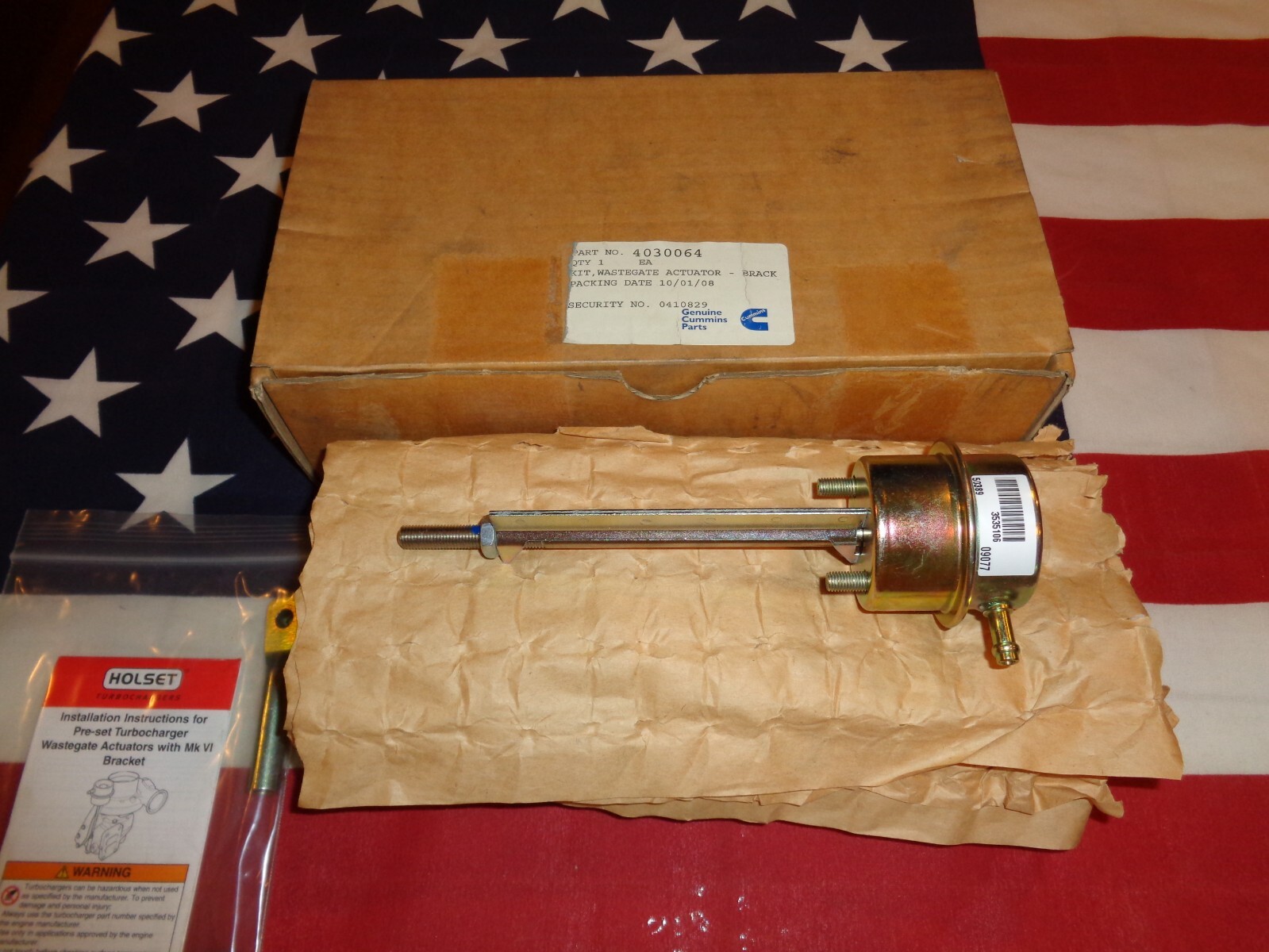 WOW 30% DISCOUNTED OEM CUMMINS TURBO WASTEGATE ASSY. # 4030064.