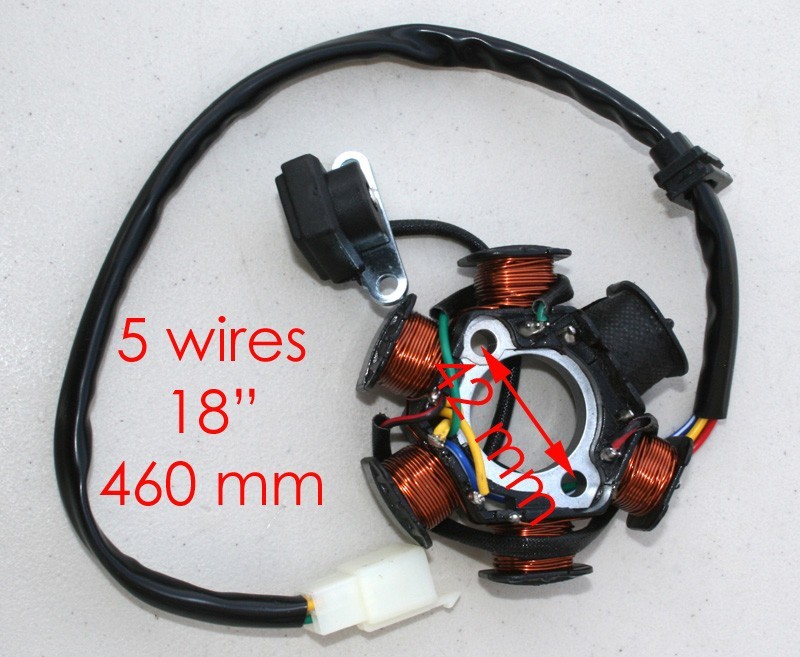 Ignition Stator Magneto 6-coil 5 Wire 110cc 125cc 140cc Apollo Dirt Bike ATV Ignition Stator Magneto 6-coil 5 Wire 110cc 125cc 140cc Apollo Dirt Bike ATV