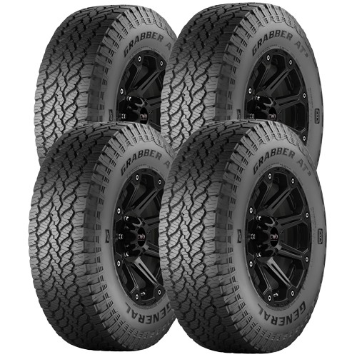 (QTY 4) 265/45R21 General Grabber AT3 108H XL Black Wall Tires (QTY 4) 265/45R21 General Grabber AT3 108H XL Black Wall Tires