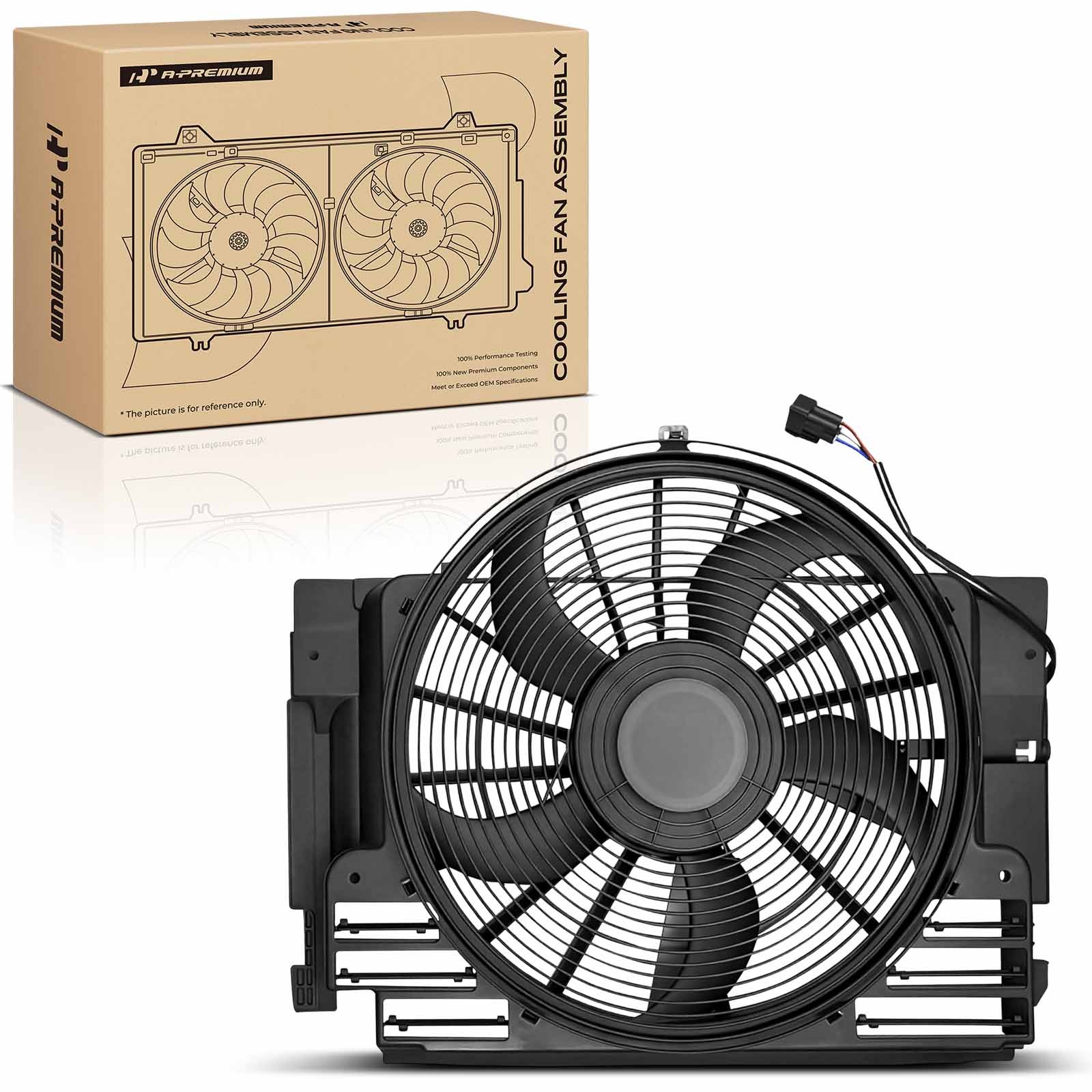 A-Premium Cooling Fan Assembly w/ Shroud & Control Module for BMW E53 X5 00-06