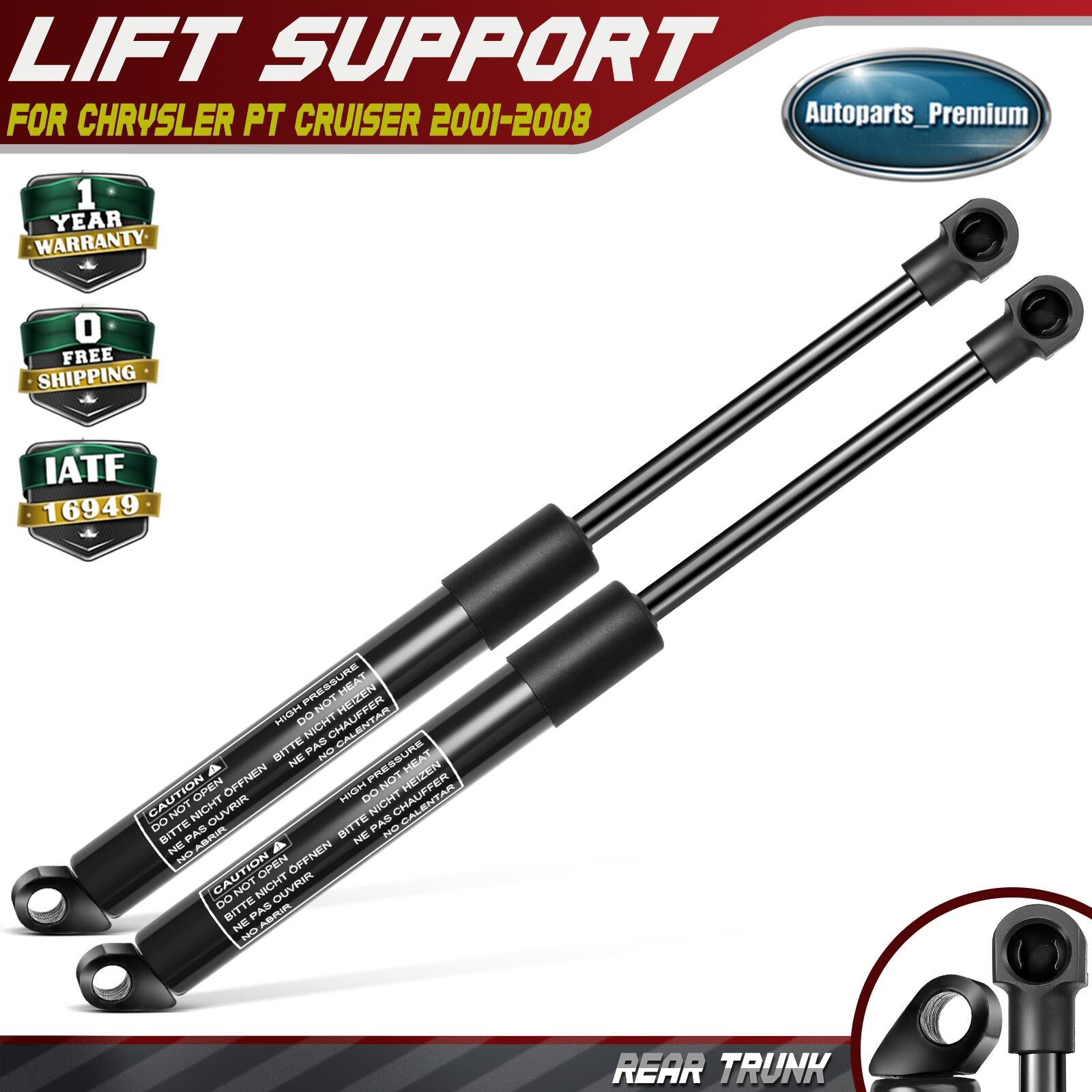 2x Rear Trunk Lift Supports Shocks for Mercedes Benz W220 S430 S500 S55 AMG S600