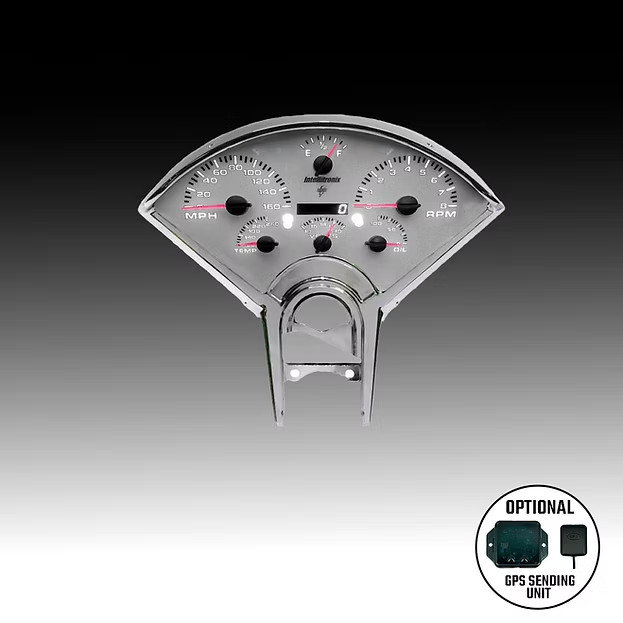 1955-1956 Chevy Bel Air LED Analog Gauge Cluster Intellitronix WL1101 White