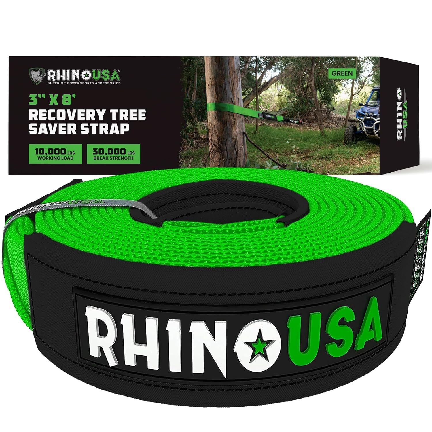 Rhino USA Tree Saver Tow Strap (3in x 8ft) - 31,518lb Winch Extension Rhino USA Tree Saver Tow Strap (3in x 8ft) - 31,518lb Winch Extension