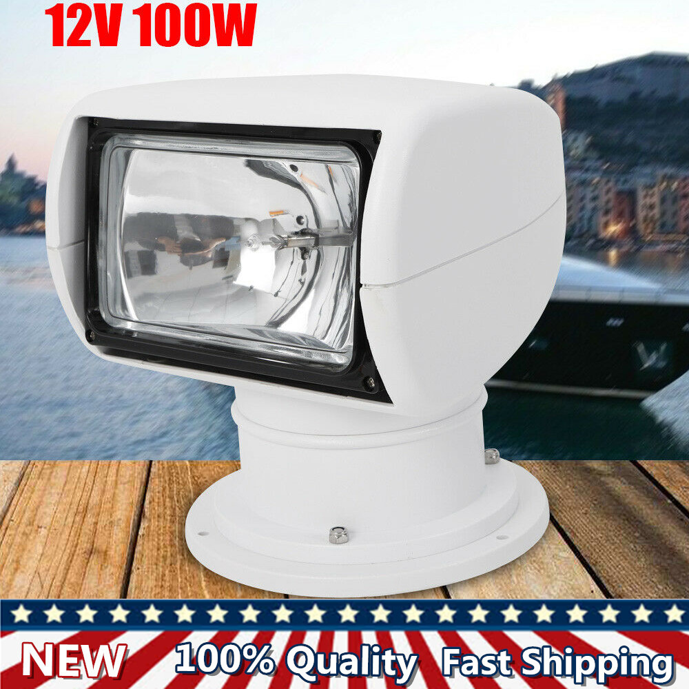 new Marine Spotlight Boat Yacht Searchlight with Remote Control 100W 2500LM 12V
