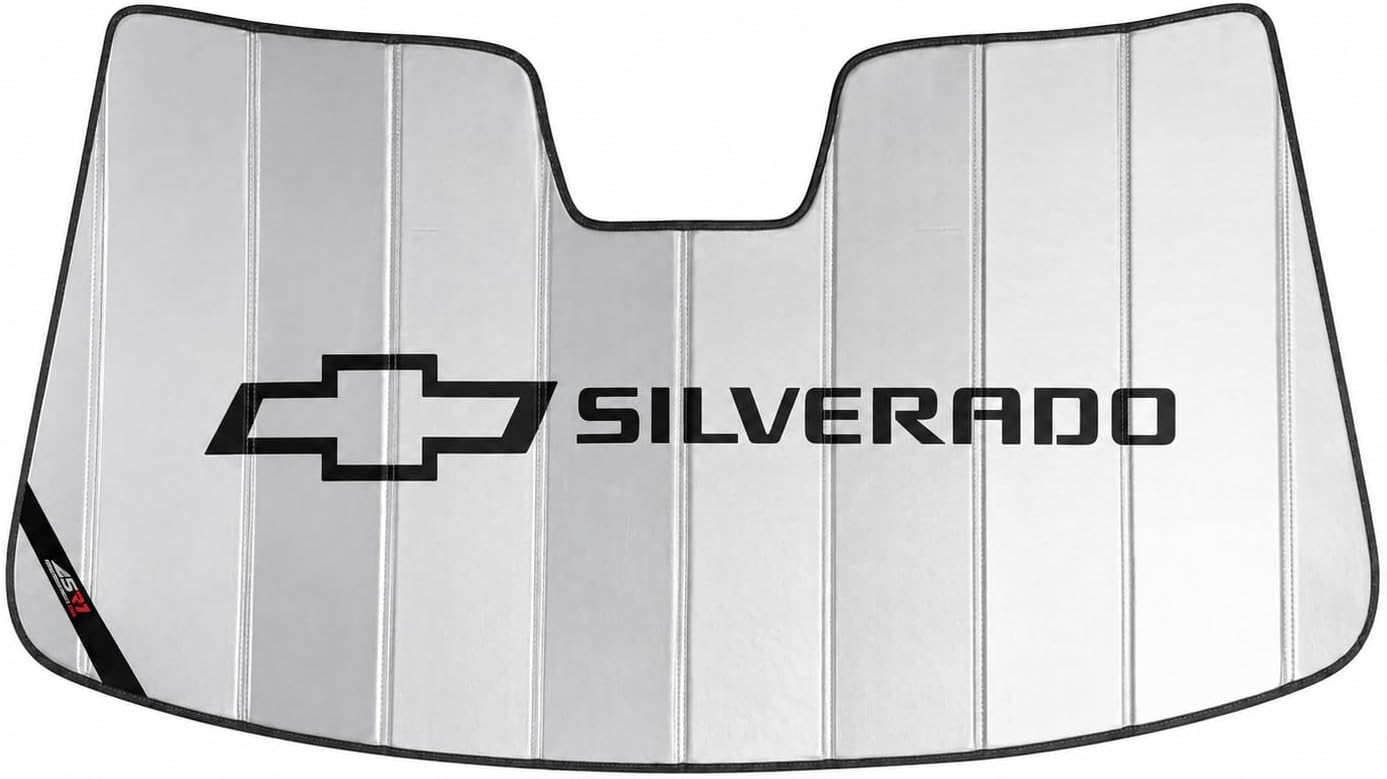 Chevrolet Silverado Windshield Sunshade 2019-2026 – Insulated & Foldable (Silver