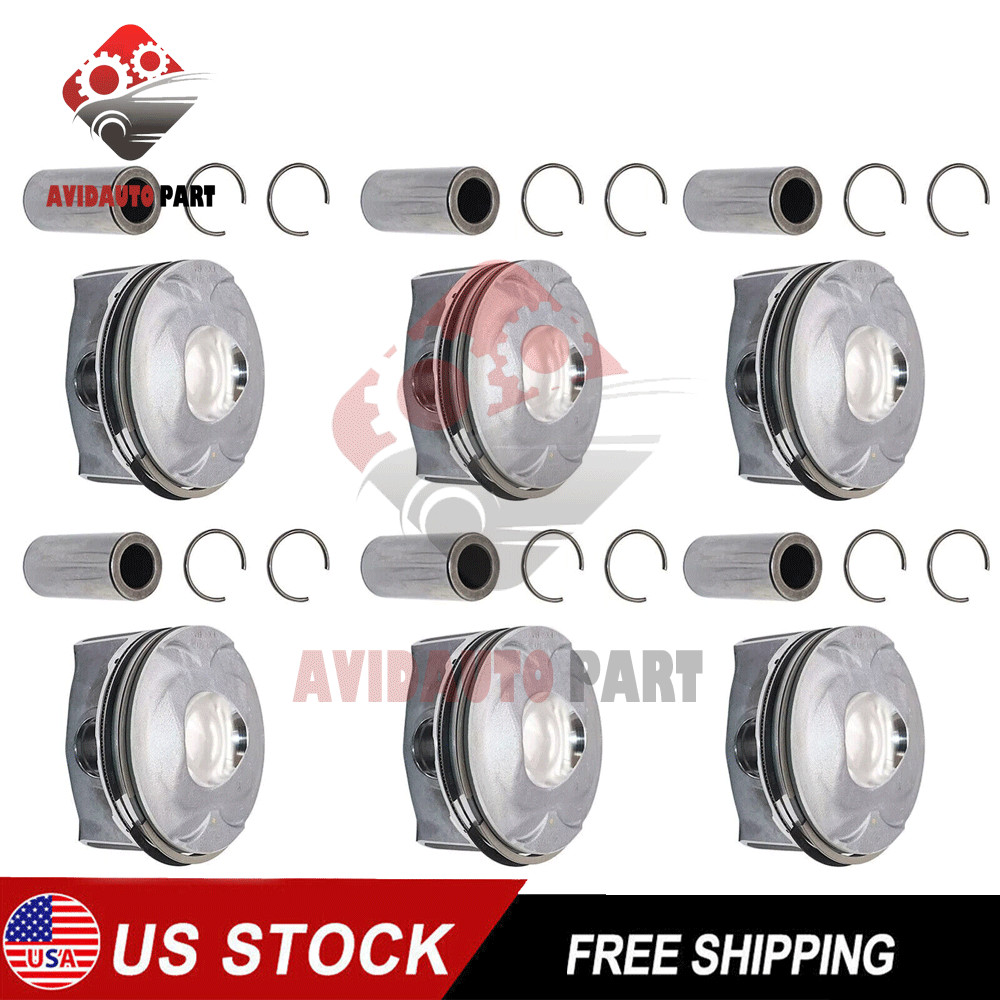 6Pcs Car Supercharged Engine Pistons Assembly Set For Land Rover LR062617