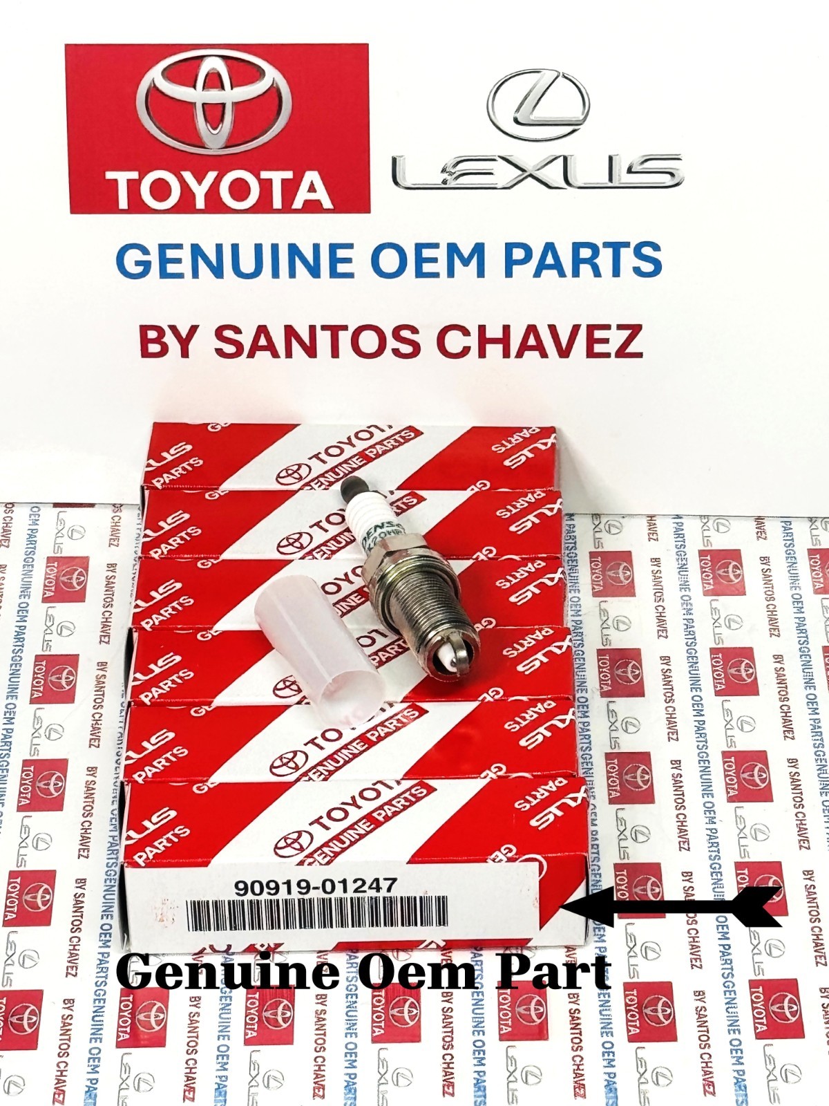 2011-16 Toyota Sienna  IRIDIUM SPARK PLUG X6 GENUINE OEM PART 90919-01247