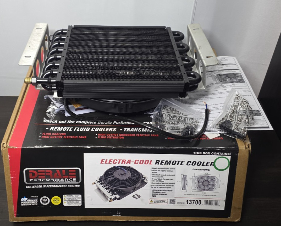 Derale 13700 16 Pass Electra-Cool Remote Fluid Cooler 6AN LIKE NEW Derale 13700 16 Pass Electra-Cool Remote Fluid Cooler 6AN LIKE NEW