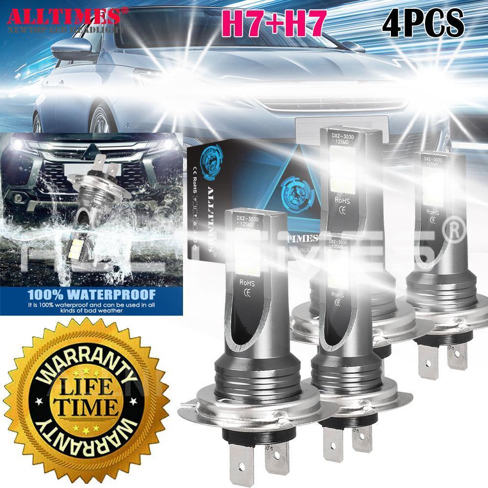 4Pcs Combo LED Headlight Hi-Low Beam Lamp Bulbs For Chrysler Crossfire 2004-2008