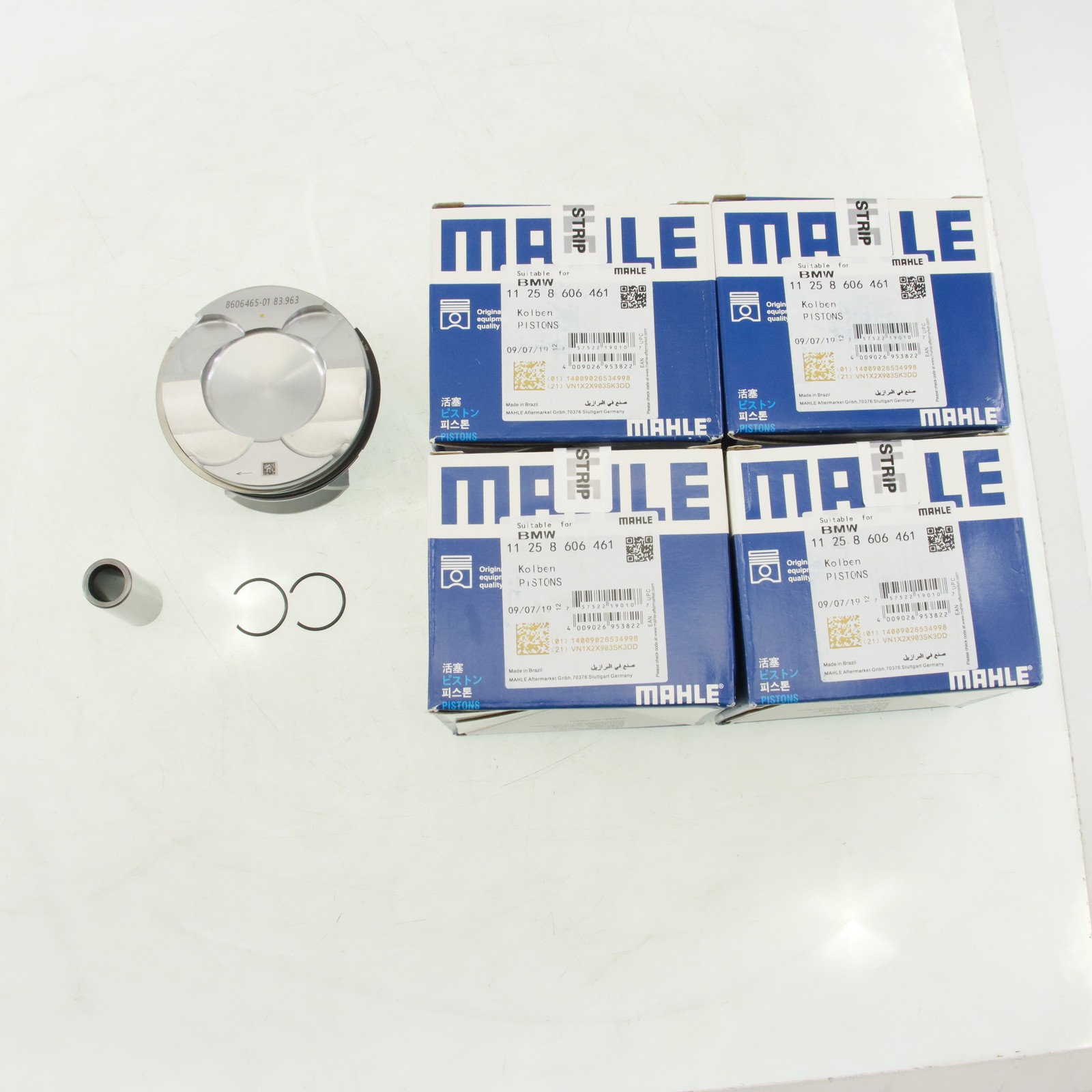 OEM MAHLE BMW 2.0T N20B20 220iM 320i 420i 420i 4 Pc Pistons & Rings Set Φ84mm US