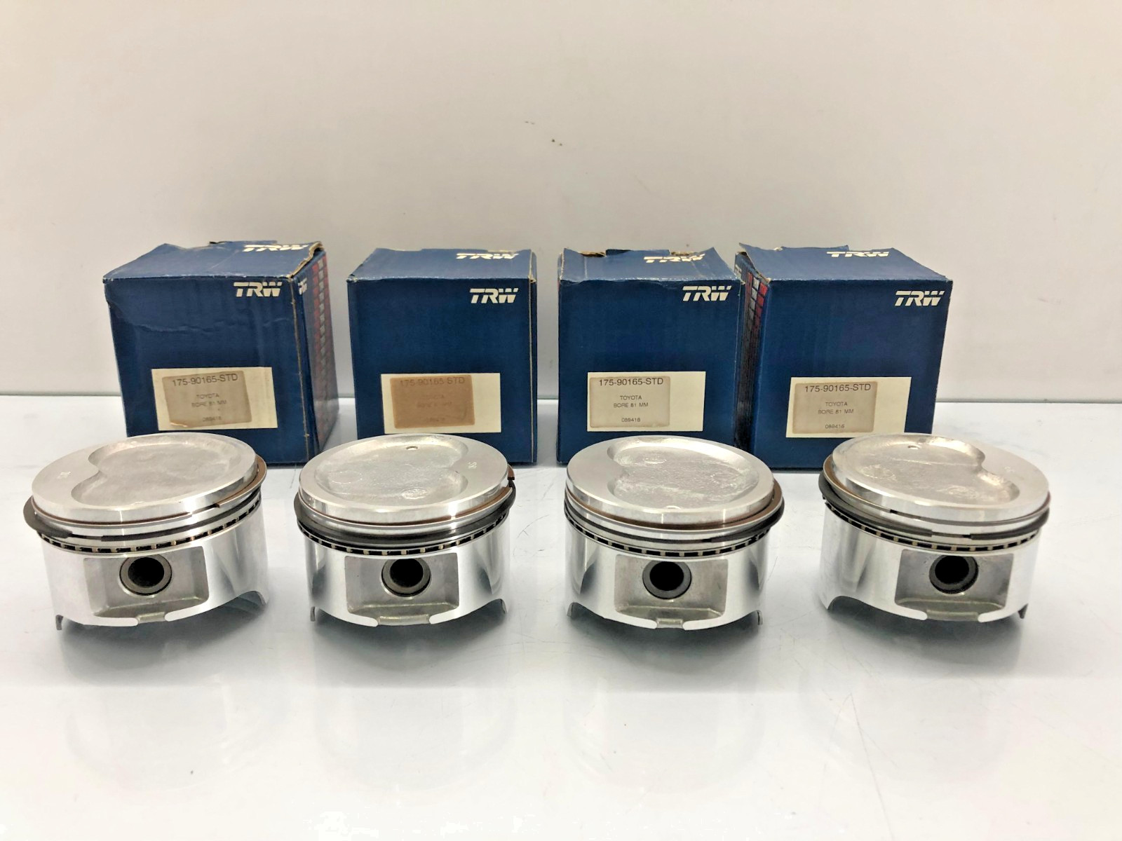 4X Piston Assy. 17590165 STD 81.00 mm For Toyota Carina Corolla 4A ENGINE 8 KE20