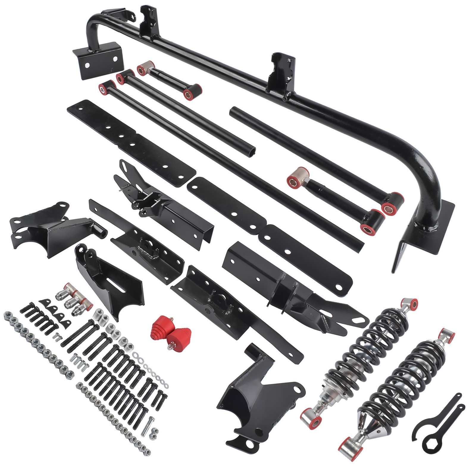 Adjustable Rear 4-Link Kit w/Coilovers for Chevy Camaro 1967-1969 SS Z28