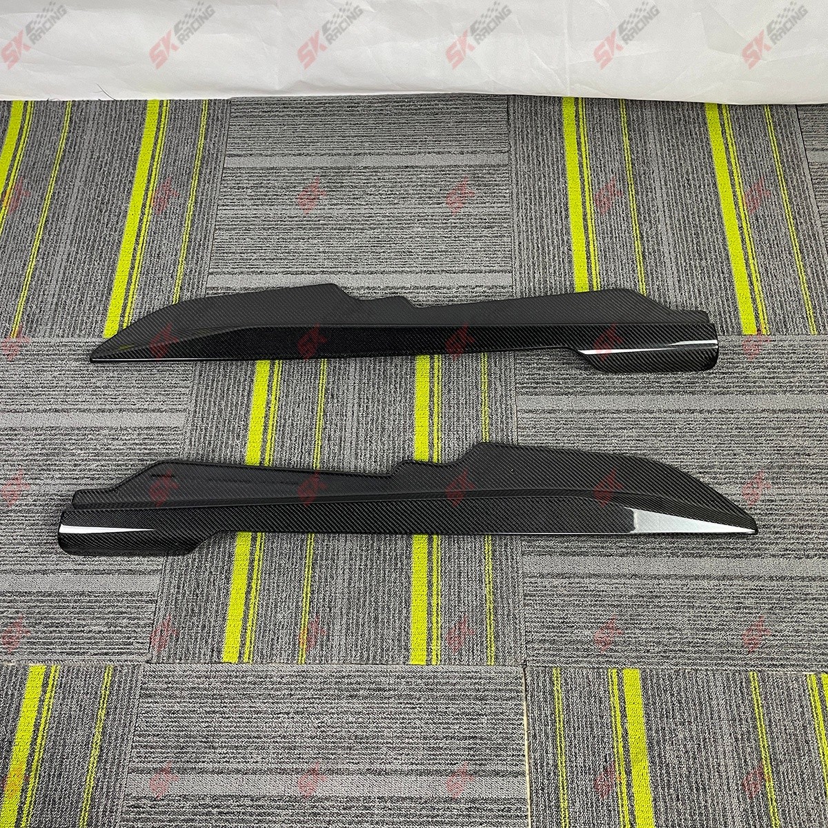 Fits 20-26 Chevrolet Corvette C8 Stingray Z51 Side Skirt Extensions Carbon Fiber