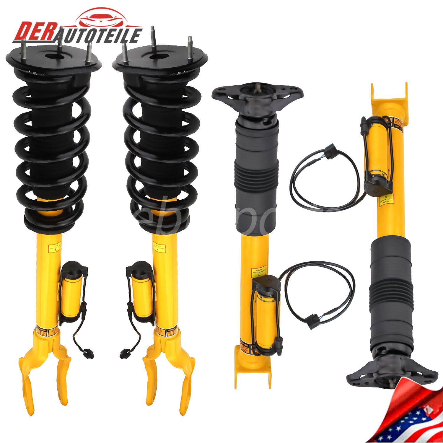 4Pcs Front Rear Spring Shock Struts Assys For Jeep Grand Cherokee SRT 2012-2015