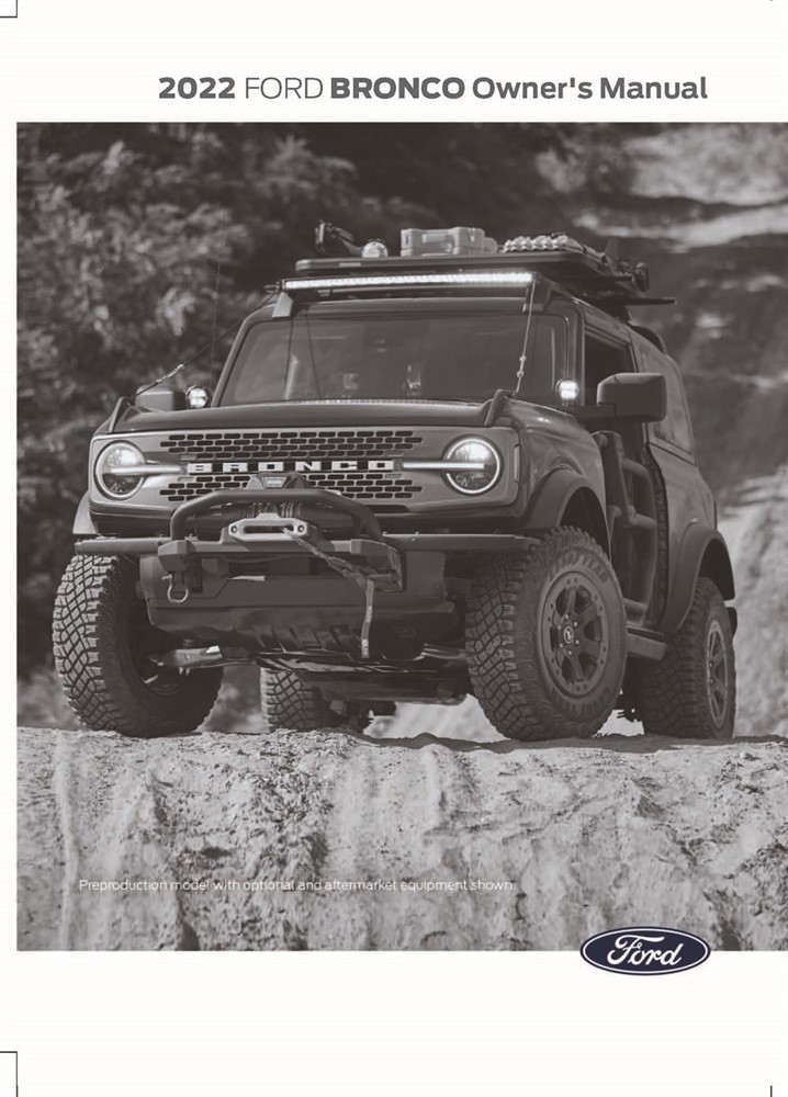 2022 Ford Truck Bronco Owner's Manual
