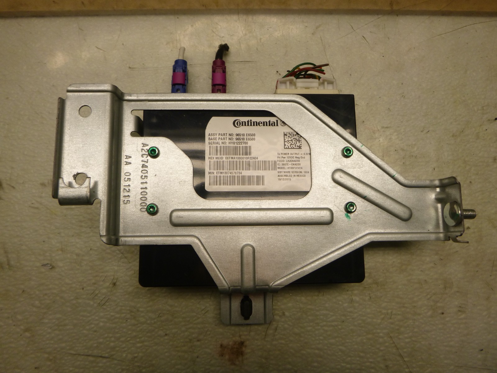 OEM Hyundai Blue Link Telematic Module 2016-2017 Sonata Hybrid 96510-E6500 OEM Hyundai Blue Link Telematic Module 2016-2017 Sonata Hybrid 96510-E6500