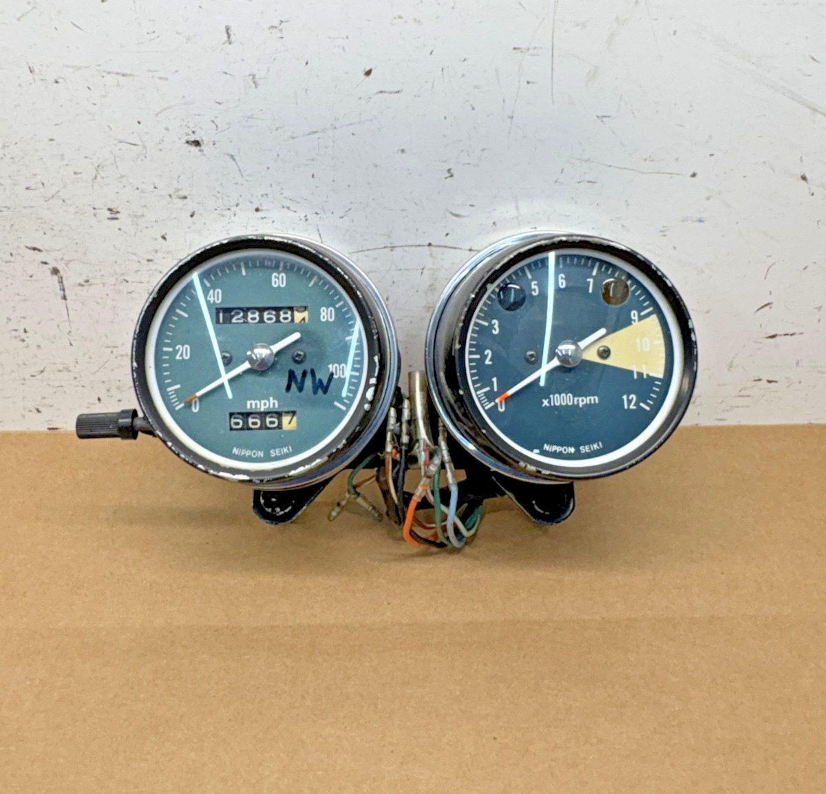 Honda CL350 CL 350 Gauge Assembly / Speedometer / Tachometer / NEEDS WORK (1973)