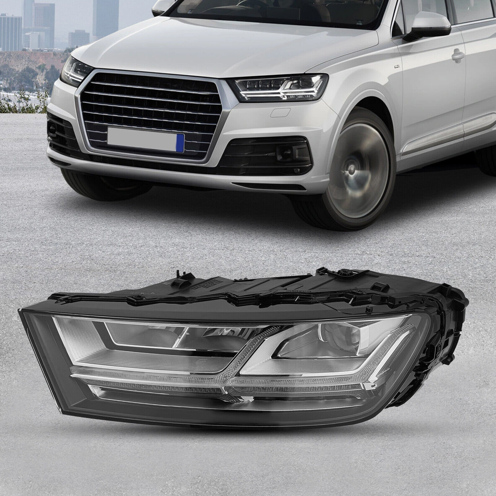 Full LED Headlight Assembly For 2017-2019 Audi Q7 Headlamp Left Driver Side
