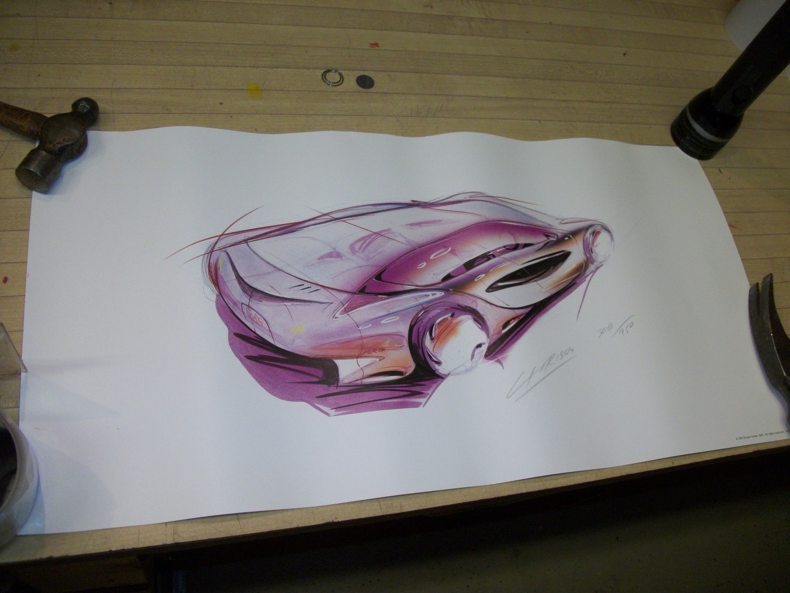 1997 Oldsmobile Concept Lithograph - Limited Edition - GM Design Center 1997 Oldsmobile Concept Lithograph - Limited Edition - GM Design Center