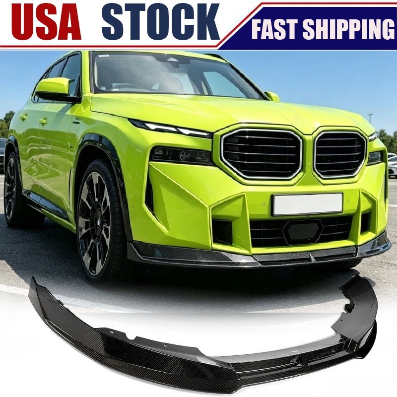 Fit For BMW XM G09 2023-2026 REAL CARBON FIBER Front Bumper Lip Spoiler Splitter