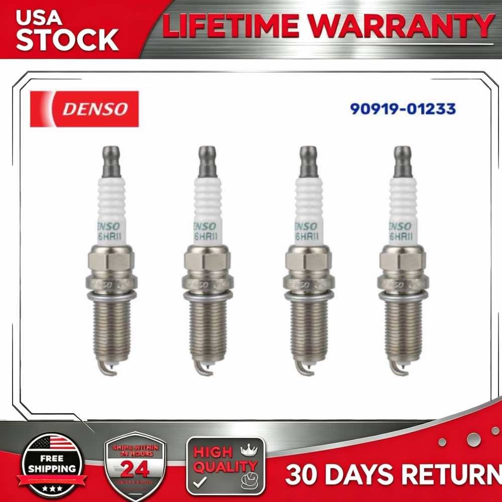 4Pcs Denso Iridium Spark Plug 90919-01233 3417 SK16HR11 for Camry Highlander