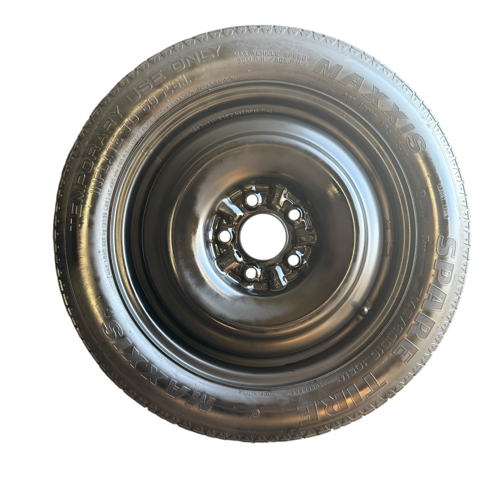 T145/80D16 Spare Tire 5x114.3 63.4CB Fits Ford Fusion Lincoln MKZ Mercury Milan 