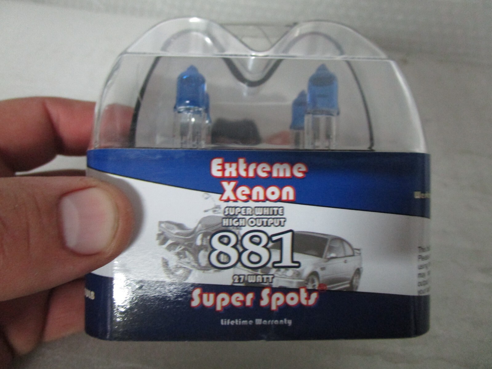 Wixtech Super Spots Extreme Xenon Super White High Output 881 Headlight Bulbs