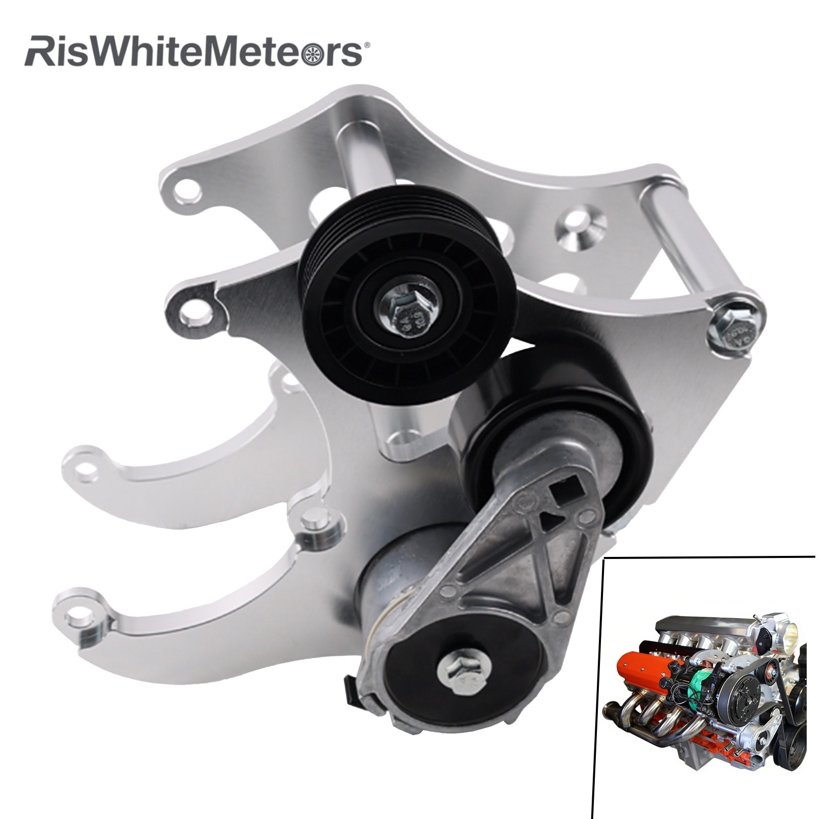 Billet 508 AC Compressor Bracket Kit Swap Mount For LS Truck Sanden LS1 LS3 LSX