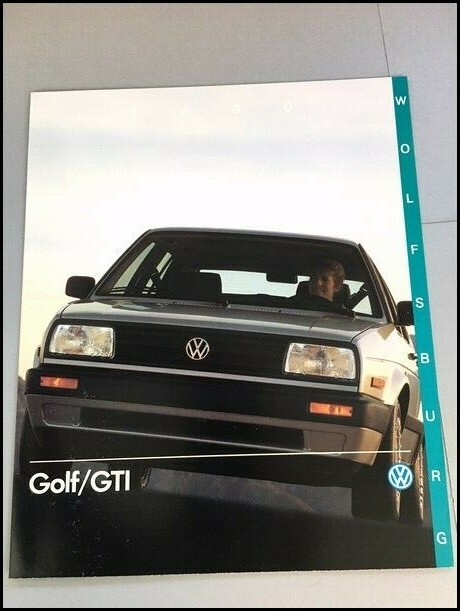 1990 VW Volkswagen Golf GTI Wolfsburg Edition Original Car Sales Brochure Folder